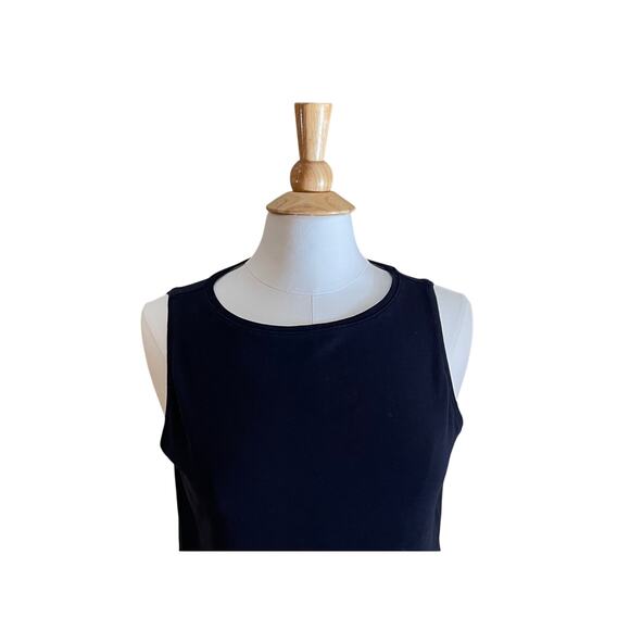Talbots Pima Cotton Navy Blue Tank Top / Shell, Size LP - Picture 2 of 8